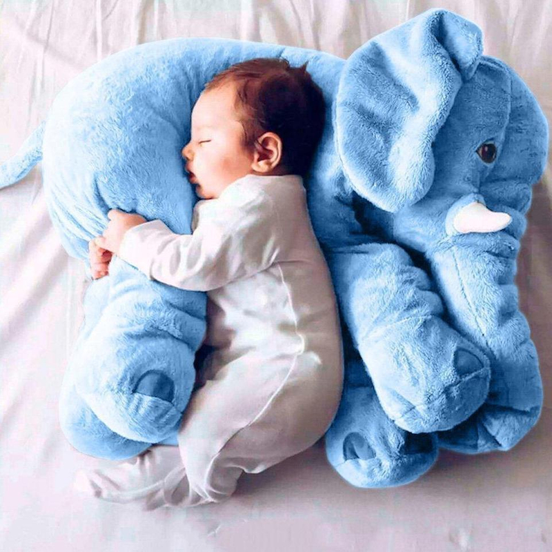 Grey 24inches Elephant Stuffed Animals Plush Toy Cushion Soft CE Custom Wholesale Pillow for Kids