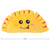 YD-BD015 Sandwich nice food custom design plush embroidered squeaky dog chewy toy