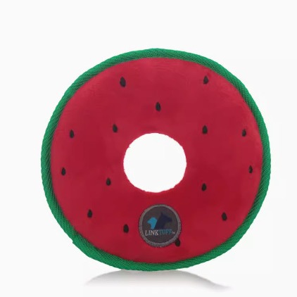 Custom Wholesale Plush Stuffed Pet Doughnuts Disc Dog Chew Squeaky Toy