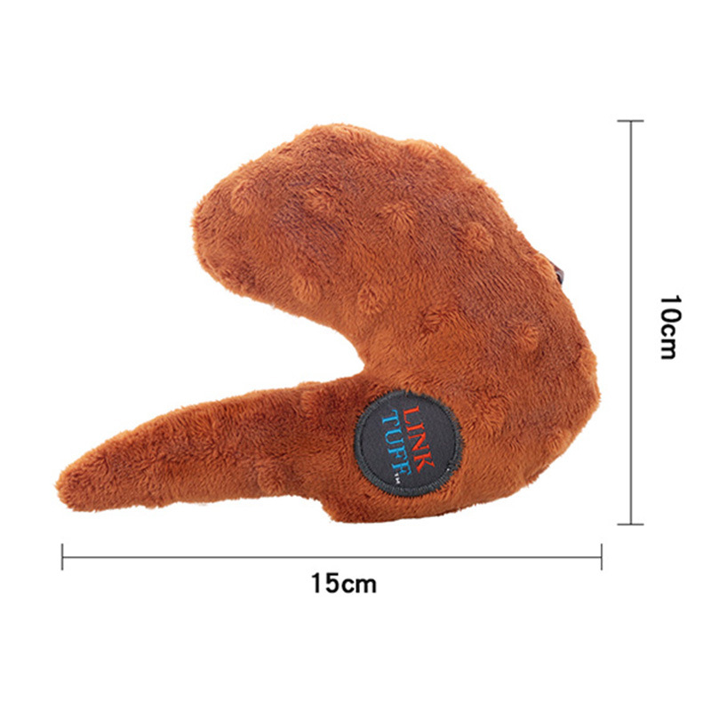 Hot Sale Plush Stuffed Pet Food Family Bucket Fried Chicken Dog Chew Squeaky Toy
