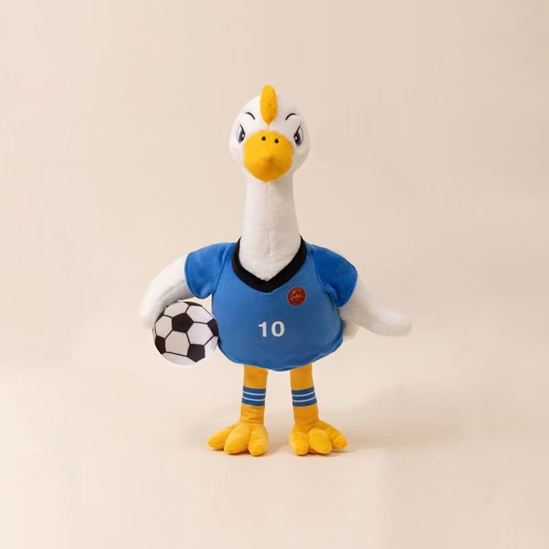 Football League Game Plush Lion Goose Mascot OEM Soft Animal Keychain Gift Toys