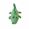 Green aligator soft mini plush custom stuffed toy with zipper keychain