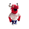 Red Bull Plush with T-shirt Printed Logo Custom Soft Standing Mascot Stuffed Toys