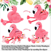 Children Gift Plush Stuffed Cartoon Pink Flamingo Toy Set Storage Doll