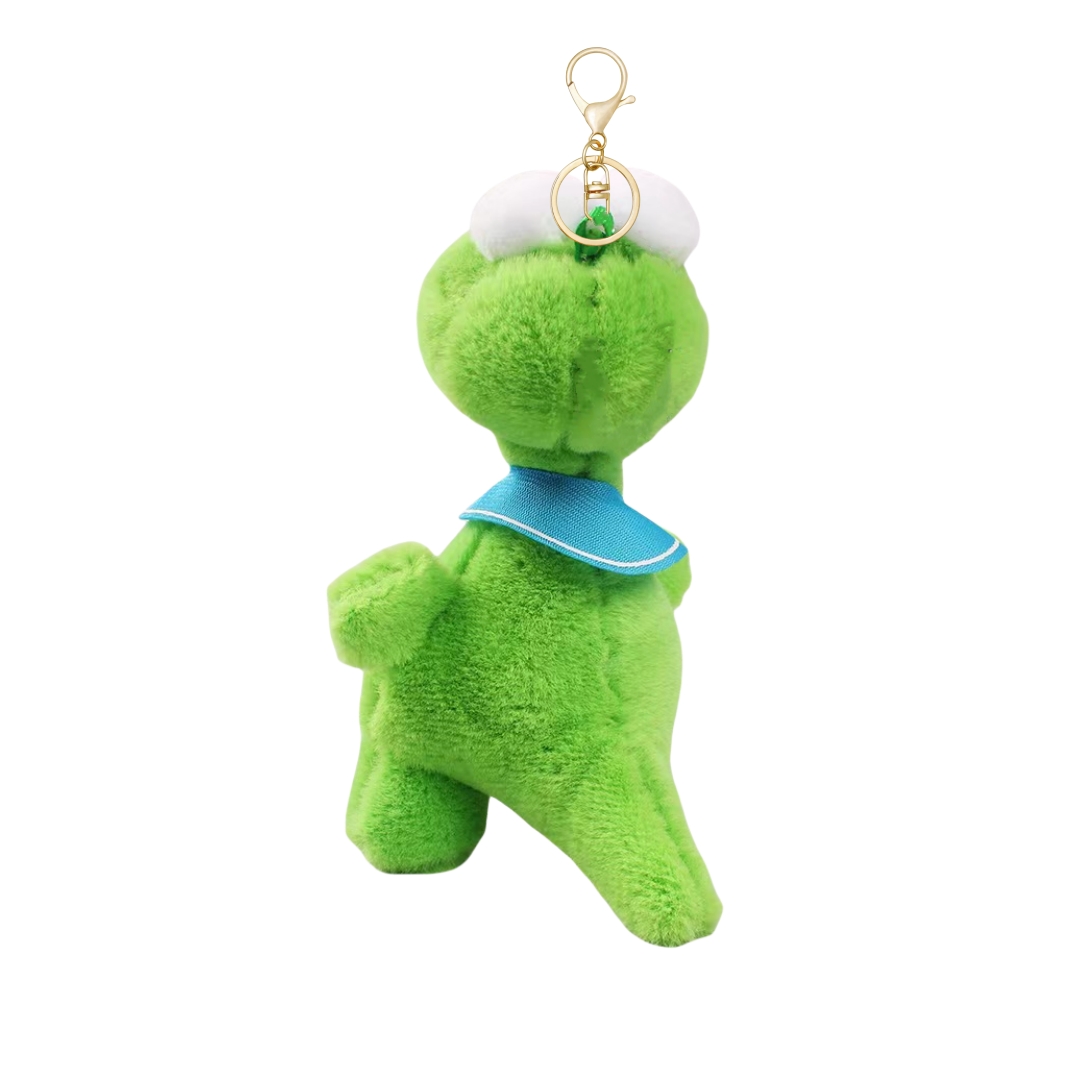 Green Weird Dinosaur Plush Manufacture Custom Toy Keychain