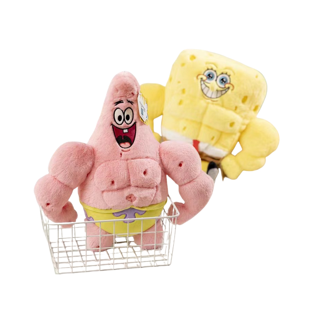 Cartoon Sexy Custom Plush Muscle Sponge Bob Kids Toy