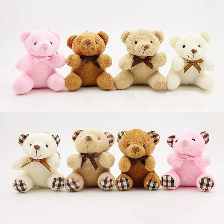 Wholesale Discount Wedding Decoration Plush Stuffed Teddy Bear Toy Keychain