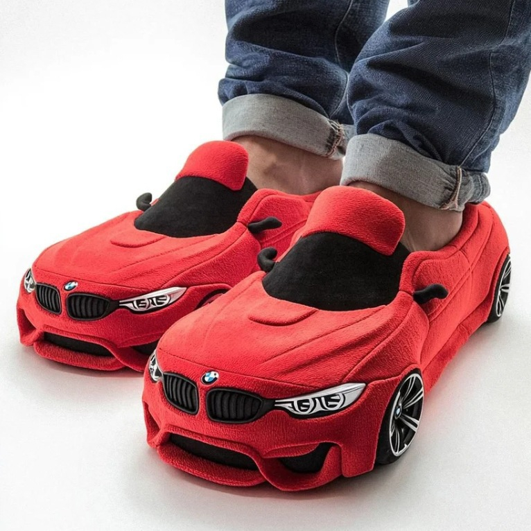 Fancy Car Plush Racing Winter Binnenshuis Warm gevulde sagte pantoffels