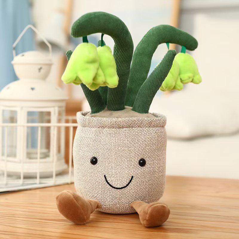 Simulated Plants Plush Stuffed Cartoon Bluebell Flower Toy Decoration