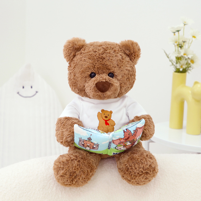 Wholesale Plush Stuffed Soft Fluffy Teddy Bear Toy Doll Gift with Customized Clothes
