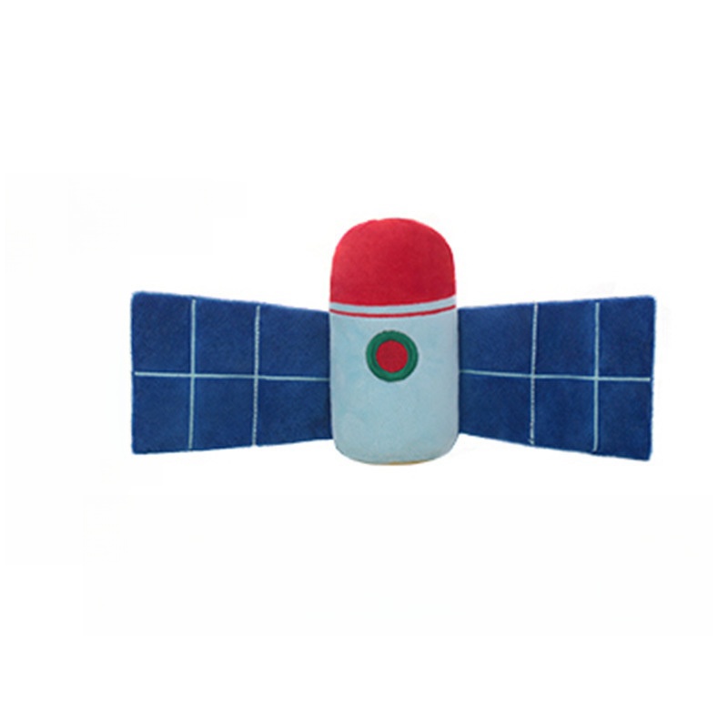 Atacado personalizado para luxuosos de animais de estimação de pelúcia de cachorro alienígena recheado Chew Squeaky Toy
