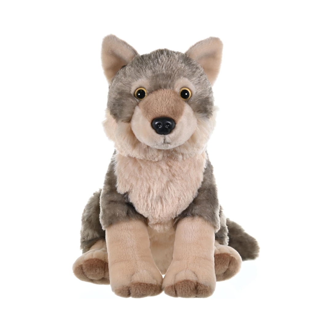 Little Silver Grey Wolf Children's Plush Beanbag Stuffed Animal Toy