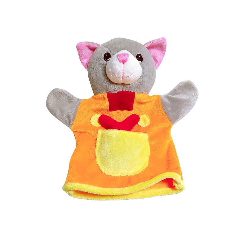 Cat plush soft hand puppet cute baby gift play buddy toys