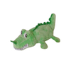 Green aligator soft mini plush custom stuffed toy with zipper keychain