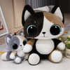 Fluffy Cat Plush Collectible Soft Big Eyes Cute Gift Mascot Toy