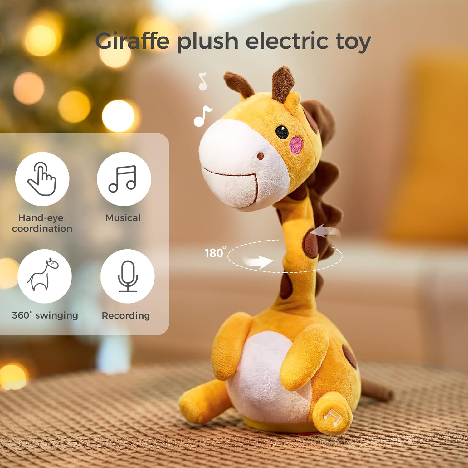 Dancing Talking Giraffe Twisting Electronic Soft Plush Baby Gift Toys