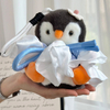High Quality Custom Plush Stuffed Cute Penguin Toy Keychain Widget