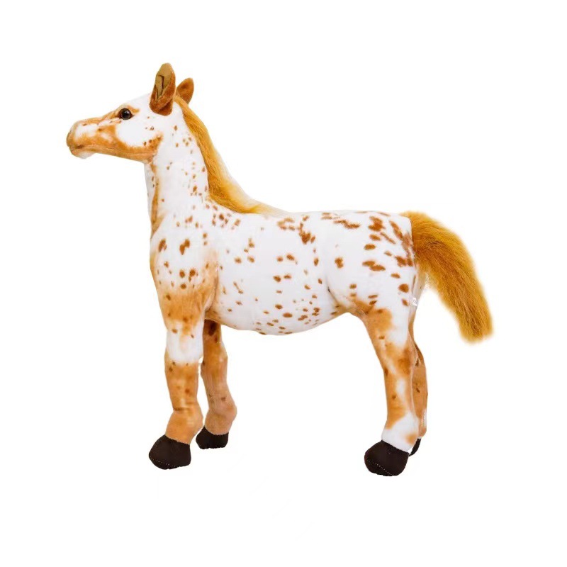 Custom Wholesale Child Toy Plush Stuffed Simulated Printing Horse Doll