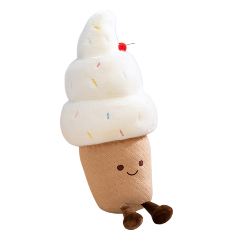 Creative Custom Plush Stuffed Cartoon Ice Cream Toy Keychain Pillow