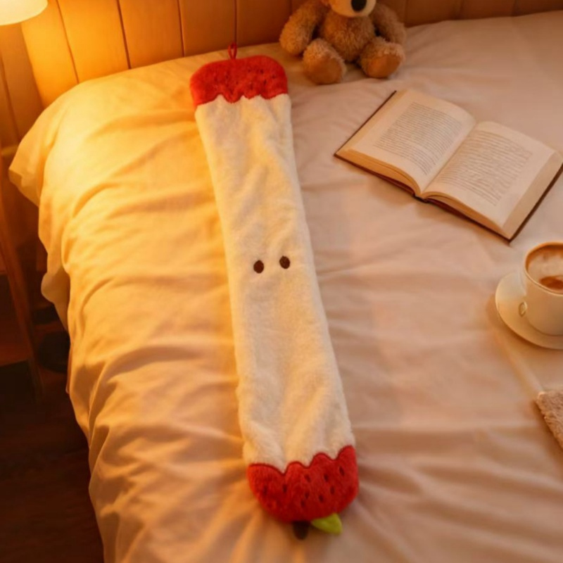 New Custom Winter Warm Plush Hot Water Bottle Cartoon Apple Toy