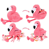 Children Gift Plush Stuffed Cartoon Pink Flamingo Toy Set Storage Doll