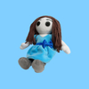 Rag Plush Girl Doll with Woolen Yarn Hair Gift Toy