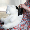 Memorial Hall Gift Shop Plush Toy Stuffed White Polar Bear Doll Backpack