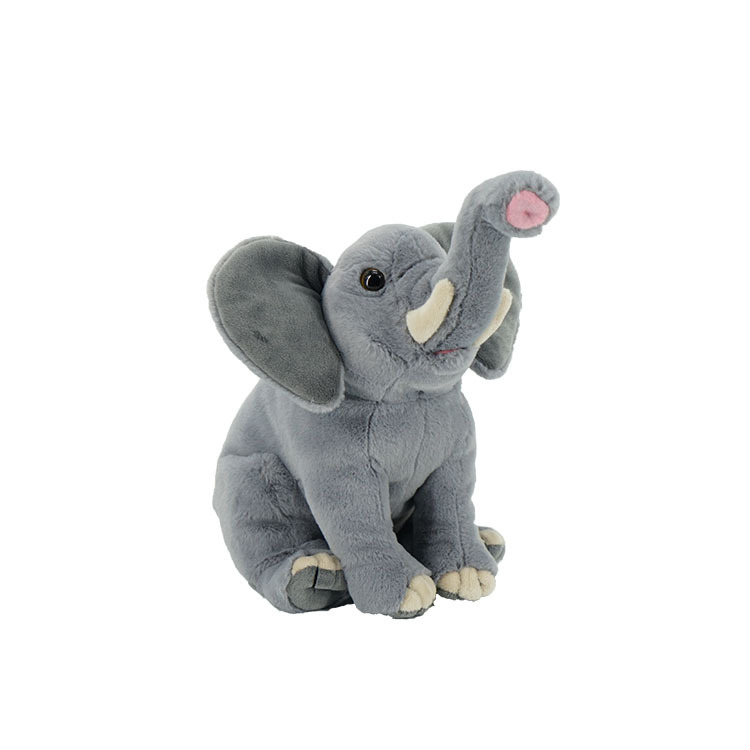 Educational Toy Set Plush Stuffed Animal Mother and Baby Elephant Doll