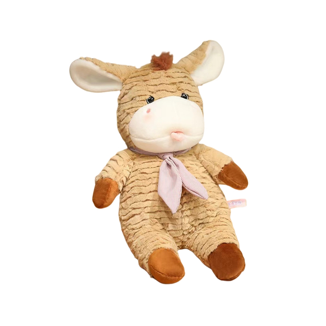 Fuzzy Donkey Soft Plush Custom OEM Kids Gift Sitting Animal Toy