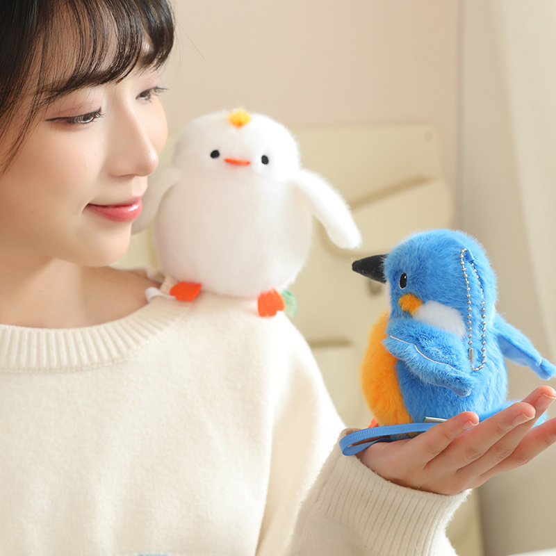 Custom Magnetic Shoulder Plush Toy Stuffed Cute Bird Doll