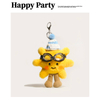 Cute Sun Flower Plush Stuffed Cartoon Toy Keychain with Custom Accessories
