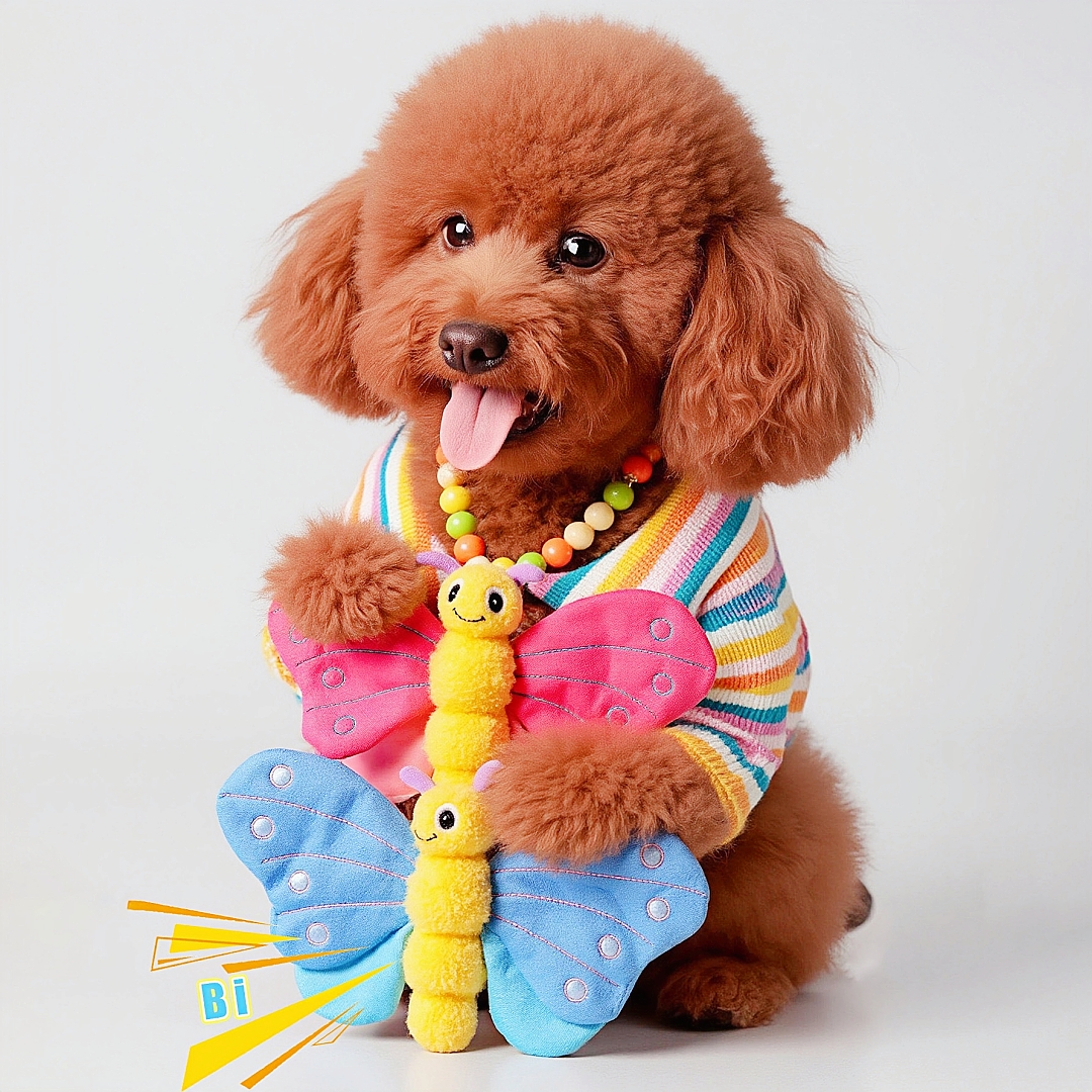 Butterfly Custom Plush Soft Dog Squeaky Wholesale Factory Pet Chewy Toys