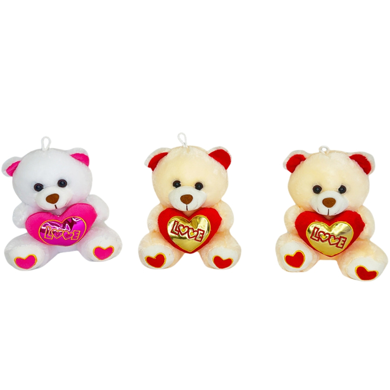 Custom Plush Stuffed Reflective Love Teddy Bear Toy Keychain