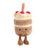 ຂອງຂວັນວັນເດືອນປີເກີດ plush ກາຕູນ stuffed cake ທີ່ສົດໃສ cakea keychain doll
