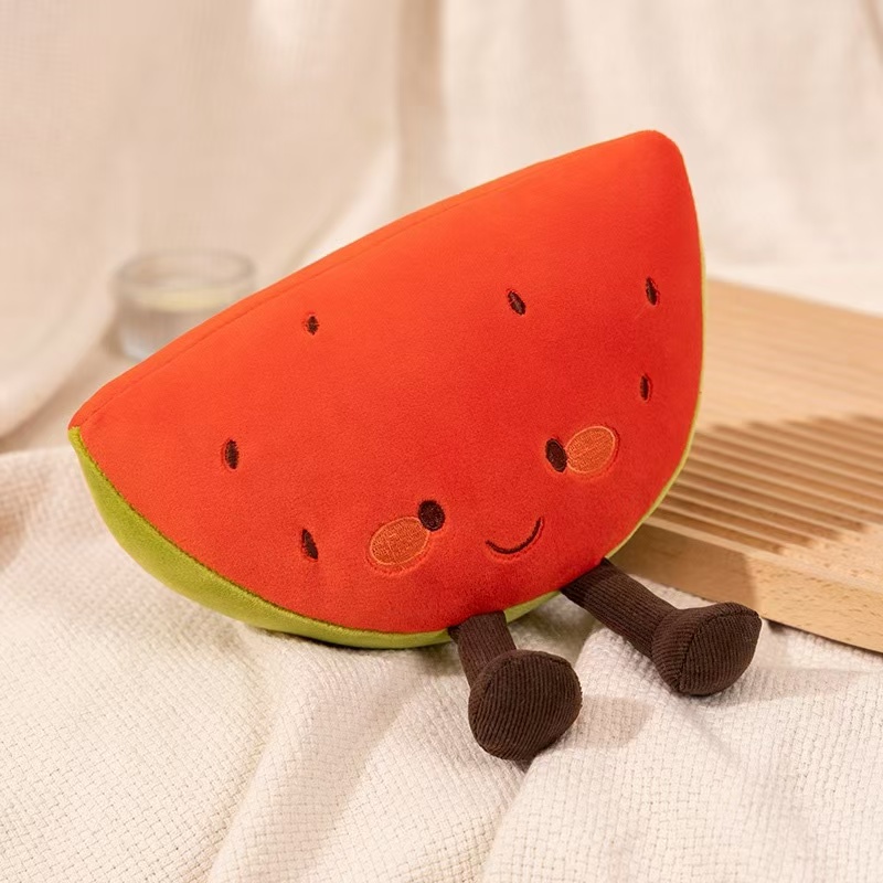 EN71 Baby Toy Plush Stuffed Cartoon Smile Fruit Watermelon Child Toy