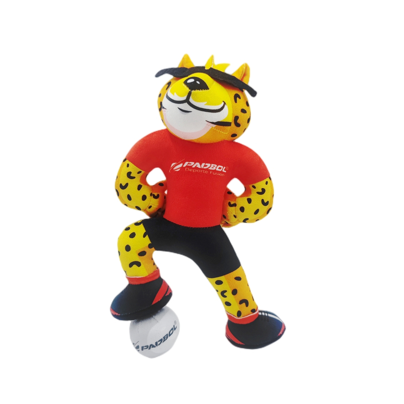 Leopard Football Game World Up Figure Plush Soft Custom Award Toy