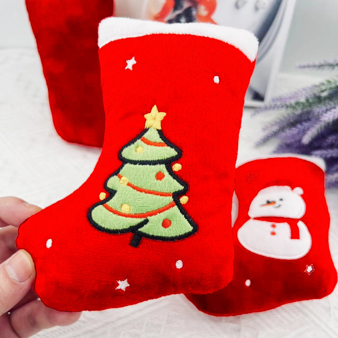 YD-BD012 Christmas Mascot Sock Custom Pet Gift Wholesale Factory Squeaky Dog Toy