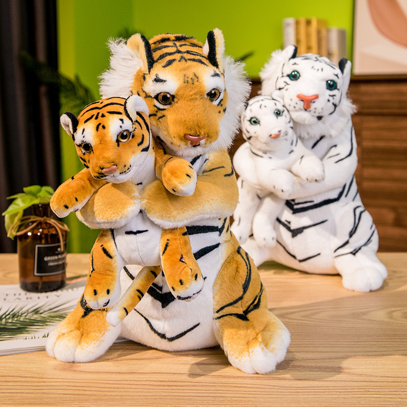 High Quality Plush Stuffed Simulated Tiger Toy Set Birthday Gift
