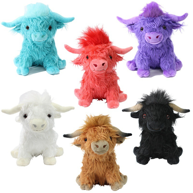 2024 New Plush Stuffed Furry Highland CowSimulated Toy Doll