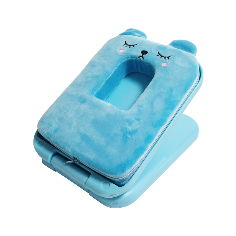 Blue soft bunny pillow plush stuffed with sponge kids sleeping toy cushion
