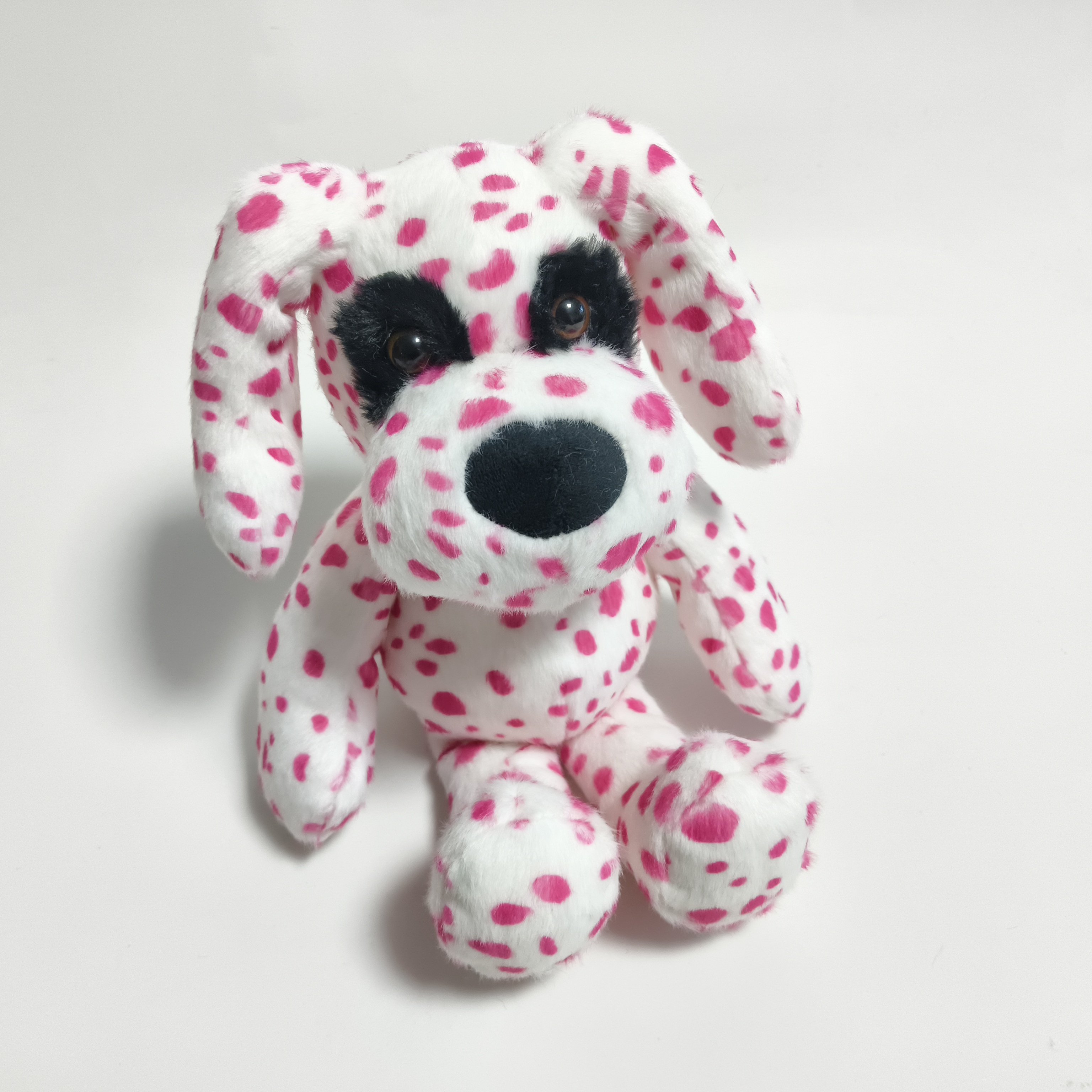 Fluffy Custom Plush Mascot Dalmation Dog Soft Stuffed Animal Factory Wholesale Kids Gift Sitting Puppy Toys