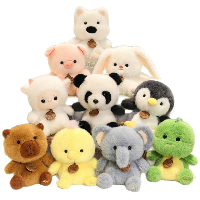 Wholesale Plush Stuffed Fluffy Cute Animal Series Toy Doll Keyring