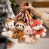Wholesale Plush Stuffed Fluffy Cute Animal Series Toy Doll Keyring
