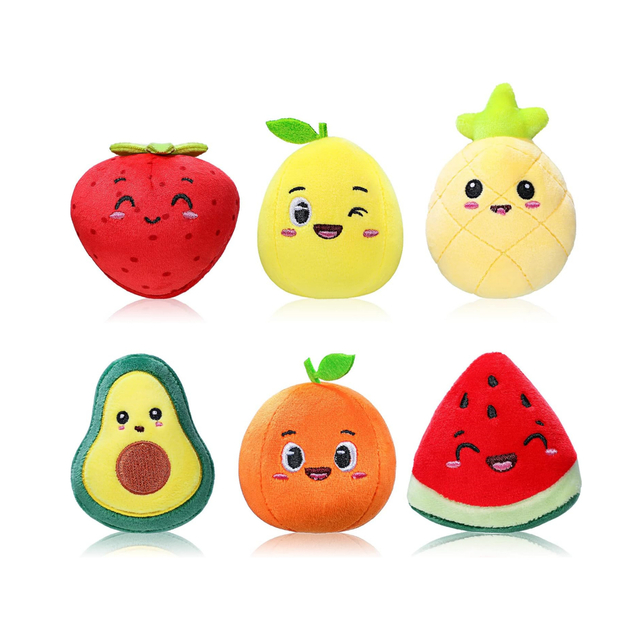 Fruit Mini Soft Plush Keychain Stuffed Custom Hand Made Embroidered Kids Gift Toys