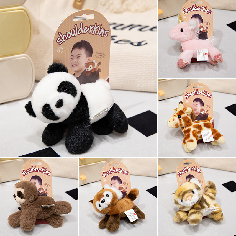Custom Wholesale Plush Shoulder Magnet Stuffed Cartoon Animal Toy