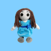 Rag Plush Girl Doll with Woolen Yarn Hair Gift Toy