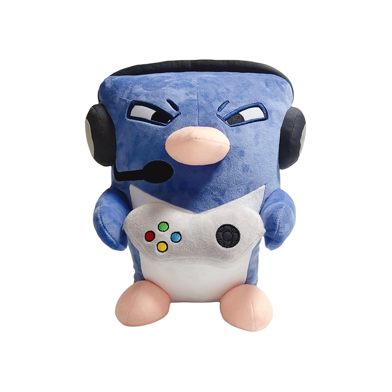 Jumbo Blue Navy Plush Penguin Custom Video Game Soft Stuffed Toy