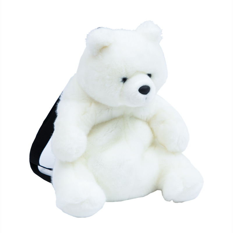 Memorial Hall Gift Shop Plush Toy Stuffed White Polar Bear Doll Backpack