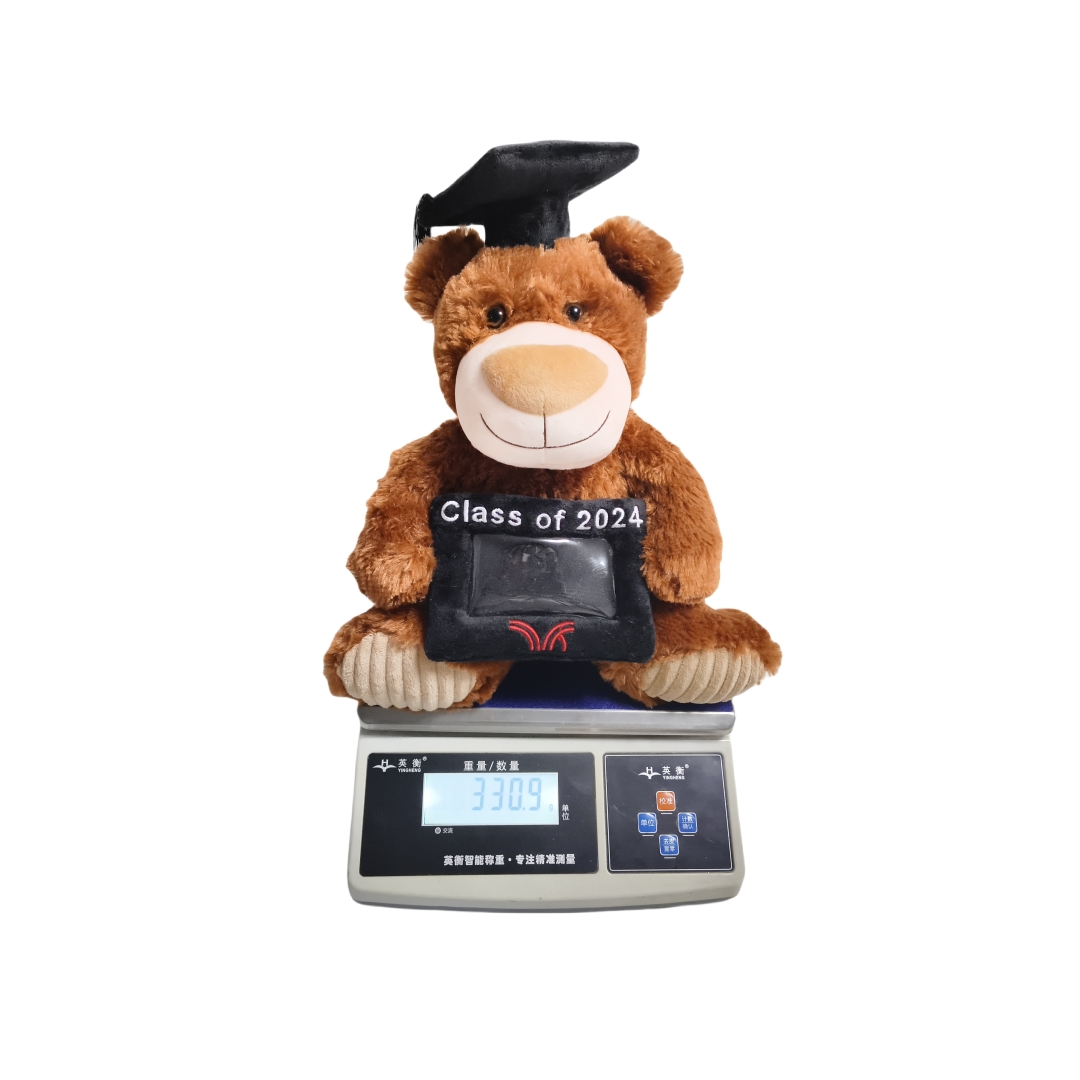 Graduation Brown Teddy Bear Soft Fuzzy Plush Gift Toy