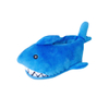 Blue Shark with Embroidered Teeth Plush Kids Hotel Indoor Soft Slippers